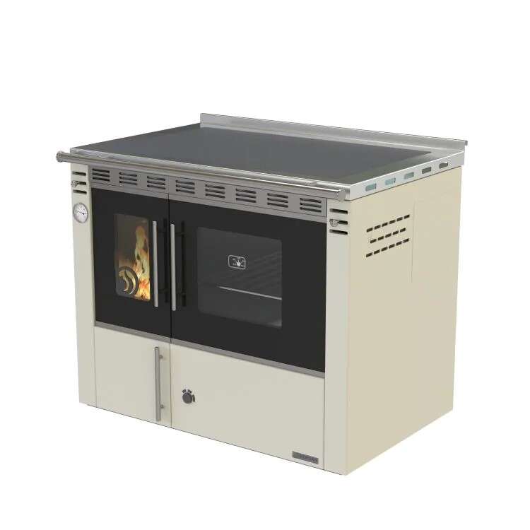 Image du produit ARTHENA 20 IVOIRE - CUISINIERE BOIS BUCHES avec FOUR