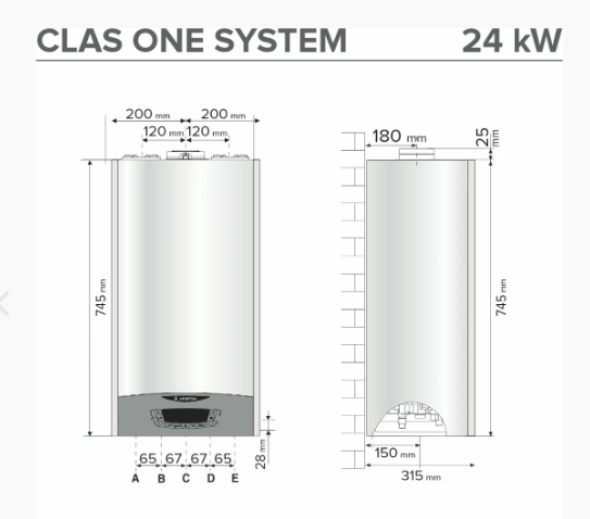 Image du produit CLAS ONE SYSTEM 25 - CH. GAZ &agrave; CONDENSATION CHAUFF SEUL